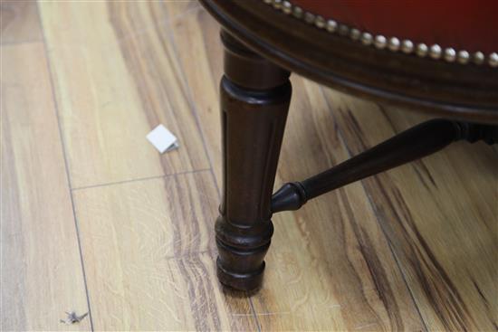A George IV mahogany desk chair, H.3ft 4in.